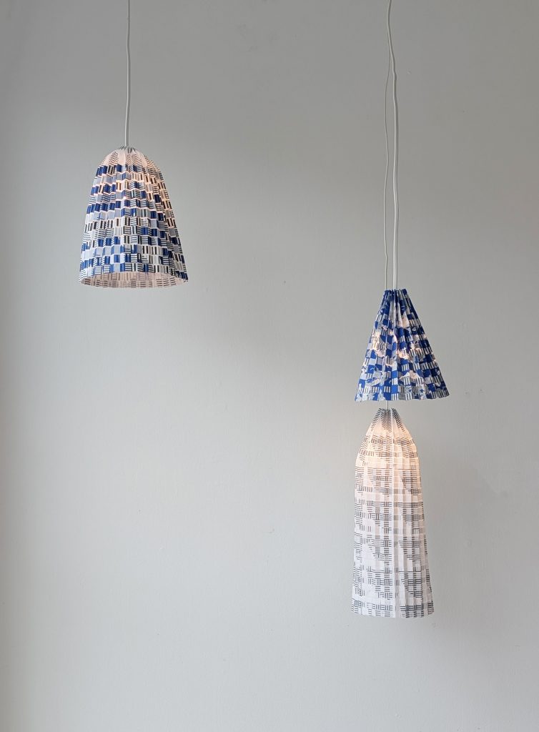 Lampes conçues pour l'exposition Point de chute.